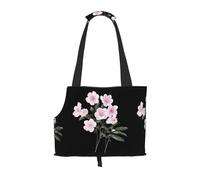 WZYCWB Pink roses in bloom Lightweight travel bag for cats & breathable small dog shoulder bag for easy portability
