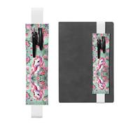 WZYCWB Pink Unicorn Diary pencil pouches, PVC pen holders and pen holders with elastic bands, and bookmarks are the best gift choices., White, One Size
