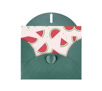 WZYCWB Pink watermelon Dark Green Printed Christmas cards, wedding invitations, exquisite envelope cards