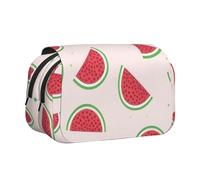 WZYCWB Pink watermelon Patterned Portable Pencil Case ideal for organizing pens in the office or storing makeup brushes