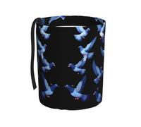 WZYCWB Pixel Pigeon Swarm Portable car Trash can, Practical car Storage Bucket, Practical, Convenient and Foldable, a Must-Have for Cars.