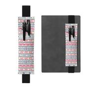 WZYCWB Plain Geometric Floral Pattern Printed Large-Capacity PVC Pen Holder + Creative Diary Pen Bag Set with Elastic Band Anti-Slip Design