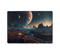 WZYCWB Planetary system surreal Prints rug, 80 x 58 inches, soft and non-slip, suitable for bedsides, offices, balconies, and other spaces.