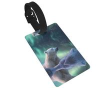 WZYCWB Polar Bear in The Snow Printed Luggage Tags - Waterproof and Durable Travel Tags