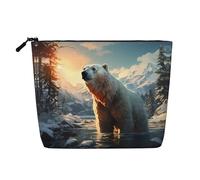 WZYCWB Polar bear in winter Patterned cosmetic bag, travel cosmetic bag, multifunctional storage bag, storage for daily necessities
