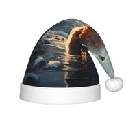 WZYCWB Polar bear in winter Printed Christmas Hats for Kids, Cute Pointed Hats, Christmas Party Decorations and Gifts for Family Gatherings