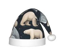 WZYCWB Polar Bear Patterned Christmas Hats for Kids, Cute Pointed Hats, Christmas Party Decorations and Gifts for Family Gatherings
