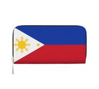 WZYCWB Polish flag Leather clutch bags zipper wallets and card holders are perfect for travel or daily use, Philippine Flag, One Size