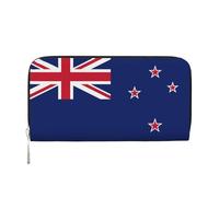 WZYCWB Polish flag Leather clutch bags zipper wallets and card holders are perfect for travel or daily use, New Zealand Flag, One Size