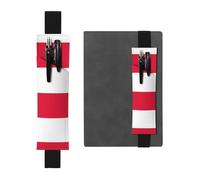 WZYCWB Polish Flag Printed Large-Capacity PVC Pen Holder + Creative Diary Pen Bag Set with Elastic Band Anti-Slip Design