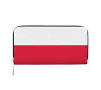 WZYCWB Polish flag Printed zippered wallet perfect for travel, business, and everyday wear. Holds cell phones and cash.