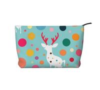 WZYCWB Polka Dot Deer Patterned Toiletry Storage Bag, Essential for organizing Cosmetics and Skincare Products.