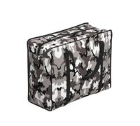 WZYCWB Portable Storage Tote Bag for Adults, One Size, Black Grey White Camo, Polyester, Zippered, 53 x 40 x 23 cm, Foldable with Reinforced Handles