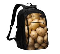 WZYCWB potato Printed laptop backpack, business men's commuter backpack, computer bag with USB port charging