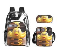WZYCWB Pretty Ducklings Printed backpack set | Lunch bag and pencil case | Perfect for work, business trips, and vacations.