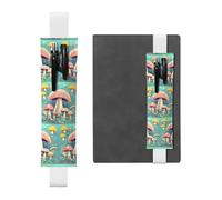 WZYCWB Pretty little mushrooms Diary pencil pouches, PVC pen holders and pen holders with elastic bands, and bookmarks are the best gift choices., White, One Size