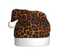 WZYCWB print Leopard pattern Printed Santa hat, festive New Year's decorative hat, suitable for adults and children at Christmas parties.