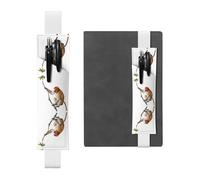 WZYCWB Proboscis Monkey Leather Pen Holder Bookmark, Adjustable Leather Pen Holder, Perfect for Back to School Christmas Gifts