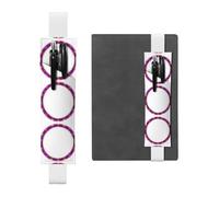 WZYCWB Psychedelic neon Adjustable Journal Bookmark, Leather Pen Holder Bookmark, Perfect for Back to School Christmas Gift Bookmark Leather Pen Holder,