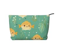 WZYCWB Puffer Fish Motif Patterned Toiletry Storage Bag, Essential for organizing Cosmetics and Skincare Products.