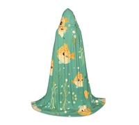 WZYCWB puffer fish motif S Patterned Hooded Cape Cosplay Costume - Holiday Party Costume Props