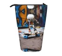 WZYCWB Puppet on Skateboard Retractable Storage Container for Pen Holders, Makeup Brush Holders, or Coin Drawstring Bags.