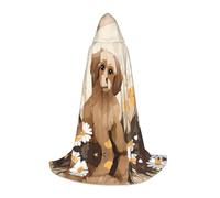 WZYCWB Puppy in the flowers M Patterned Hooded Cape Cosplay Costume - Holiday Party Costume Props