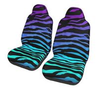 WZYCWB Purple Blue Green Camouflage Zebra Stripes Car Seat Protectors (2 Pack), Auto Seat Covers Guard Sedan, SUV, Truck, Van, Bus & Ferry Seats