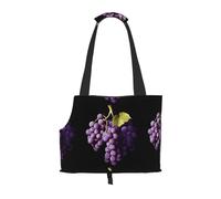 WZYCWB Purple Grapes Printed Pet Shoulder Bag - Lightweight, Breathable Travel Small Pet Shoulder Bag
