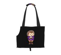 WZYCWB Purple hedgehog Lightweight travel bag for cats & breathable small dog shoulder bag for easy portability