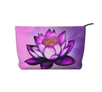 WZYCWB Purple Lotus Patterned Toiletry Storage Bag, Essential for organizing Cosmetics and Skincare Products.