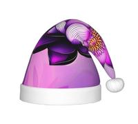 WZYCWB Purple Lotus Patterns Fun Christmas Party Hat, Class Party Activity Holiday Christmas Decoration Hat