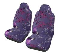 WZYCWB Purple plum butterfly Car Seat Protectors (2 Pack), Auto Seat Covers Guard Sedan, SUV, Truck, Van, Bus & Ferry Seats