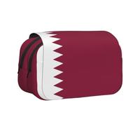 WZYCWB Qatar flag Patterned Portable Pencil Case ideal for organizing pens in the office or storing makeup brushes