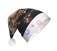 WZYCWB Quantum Mandala Printed Glowing Santa Hat - Perfect for Christmas, New Year's, and Holiday Parties