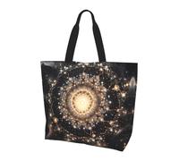 WZYCWB Quantum Mandala Printed Tote Bag - Shoulder Bag - Suitable for Travel, Yoga, Beach, Commute, Shopping - Gift for Men and Women