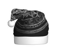 WZYCWB Quantum Ring Patterned Santa hat, festive New Year's decorative hat, suitable for adults and children at Christmas parties.