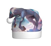 WZYCWB Quantum Unicorn Patterned Santa hat, festive New Year's decorative hat, suitable for adults and children at Christmas parties.