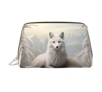 WZYCWB Quiet Fox Printed Leather Cosmetic Bag - Stylish and Portable Cosmetic Storage Bag