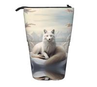WZYCWB Quiet Fox Printed Retractable Pen Holder Suitable for use as a Simple Cosmetic Bag, Wallet, etc.