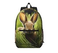 WZYCWB Rabbit in the bush Printed backpack with pockets - suitable for work, business trips, travel, sports