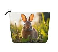 WZYCWB Rabbit in the grass Patterned cosmetic bag, travel cosmetic bag, multifunctional storage bag, storage for daily necessities