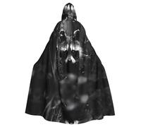 WZYCWB Raccoon in the jungle Patterned hooded cape Halloween cape rave party and family gathering