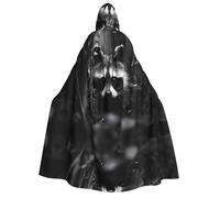WZYCWB Raccoon in the jungle Patterned Hooded Cape | Perfect for Halloween, masquerade, and themed parties.