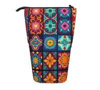 WZYCWB Rainbow-Colored Pattern Retractable Storage Container for Pen Holders, Makeup Brush Holders, or Coin Drawstring Bags.