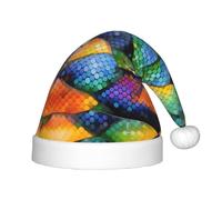 WZYCWB Rainbow Fish Scale Patterned Christmas Party Hat, Children's Class Activity Gift, Christmas Holiday Decoration Prop