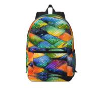 WZYCWB Rainbow Fish Scale Printed backpack with pockets - suitable for work, business trips, travel, sports