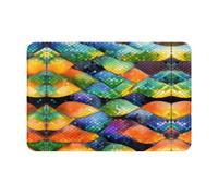 WZYCWB Rainbow Fish Scale Printed Welcome mat 16x24 inch Doormat Suitable for Bathroom, Living Room, Balcony, Entrance Door
