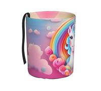 WZYCWB Rainbow Unicorn Hanging car Trash can, Suitable for SUV, Truck and car, as a Foldable car Storage Box Accessories, Practical and Convenient, Practical Accessories