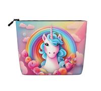 WZYCWB Rainbow Unicorn Patterned cosmetic bag, travel cosmetic bag, multifunctional storage bag, storage for daily necessities